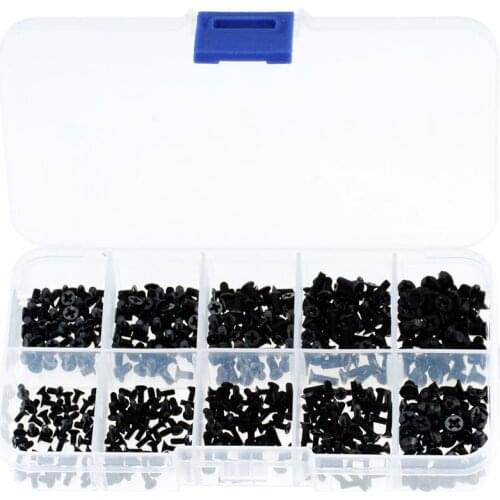 250PCS-500PCS/Box M2 M2.5 M3 KM Screw Flat Head Phillips Screws Laptop Notebook Screws Set Kit For Computer Small Screw