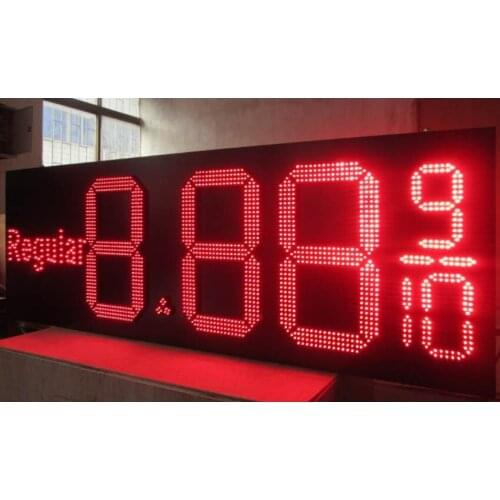High Quality led Display Outdoor P8 800x305mm LED Time Screen 6'' 8'' 10'' 12'' 15'' LED lamp For led Temperature Screen