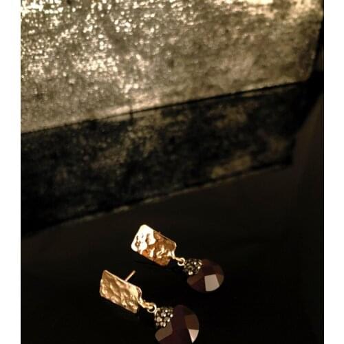 Dr Stone Natural Stone Women 'S Cat 'S Eye Stone Rose Gold Plated Earrings RYL 439799940