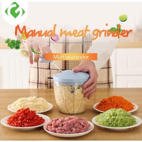 1Pc Multipurpose Manual Meat Grinder Food Processors Food Chopper Mincer Mixer Blender To Chop Meat Fruit Vegetable Nuts Juicers