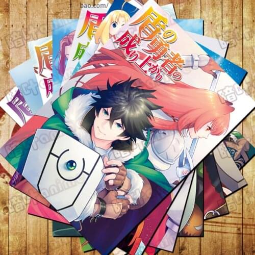 10 PCS/LOT Anime The Rising of the Shield Hero Poster Toy Sticker Postcard Raphtalia Tate no Yuusha no Nariagari Wall Pictures