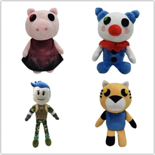 10/Lot 4 Styles Boy Clowny Piggy Tigry 20-38CM For Kids Soft Cartoon Plush Doll Stuffed Toys