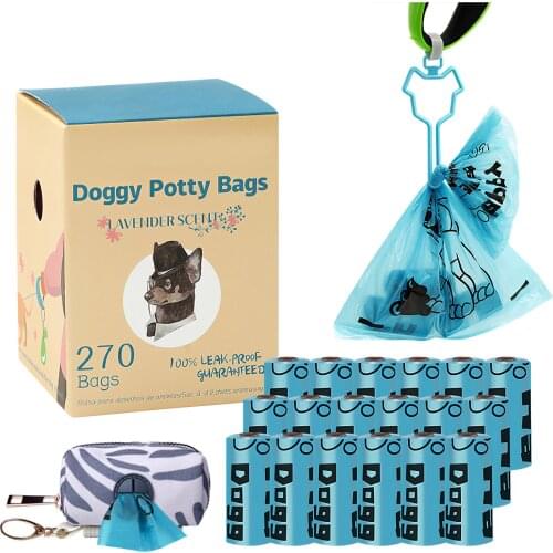 18 Rolls Dog Poop Bags Pet Waste Garbage Bags Outdoor With Dispenser Clean Pick Up Tools Pet Accessories Supplies