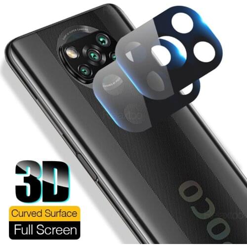 3D Curved Tempered Glass Rear Camera Protector Cover for Xiaomi Poko Poco F3 5G X3 NFC M3 Little X 3 PocoX3 NFS PocoF3 Lens Case