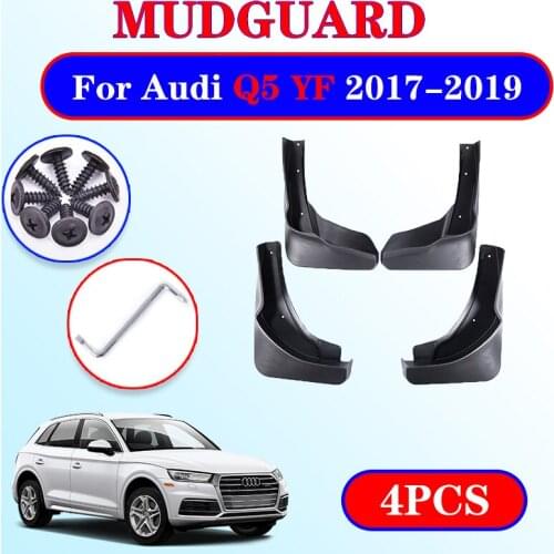 4 PCS Car Mudflaps for Audi Q5 SQ5 S-Line Sport YF 2017 2018 2019 Fender Mud Guard Flap Splash Flaps Mudguards Accessories SLine