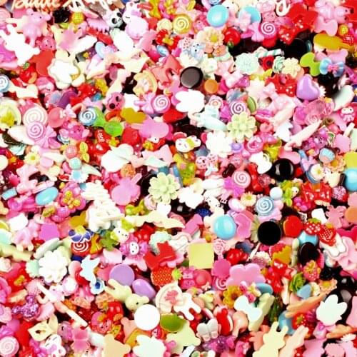 50Pcs Mixed Style Resin Loose Beads Flatbck Cabochon ScrapbookIng Jewelry Finding Making DIY Accessories