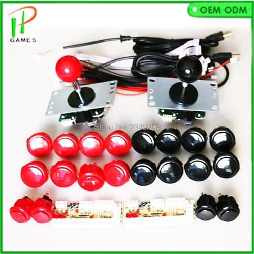 1set Arcade DIY Kit Zero Delay Game USB Encoder PC DIY Kit with Original Sanwa Joystick 8 Way Joystick Arcade Button