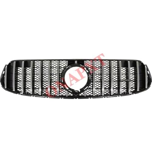 Car Plastic Front Bumper Grill Mesh Racing Middle Grill Diamond GT Center Vertical Bar X253 For Mercedes-Benz GLC Class 2020