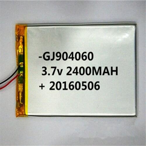 Free shipping by DHL Fedex 50pcs 3.7V 2400mAh 904060 094060 Li Polymer Rechargeable battery Printer lithium battery