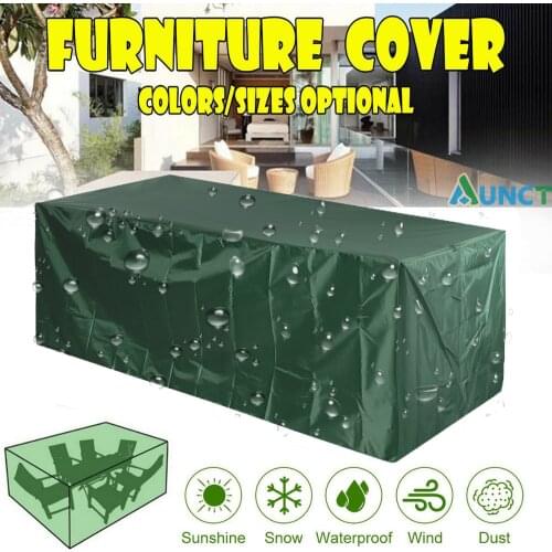 17 size green waterproof cover terrace garden furniture cover 210D rain and snow chair cover sofa table chair dust cover green