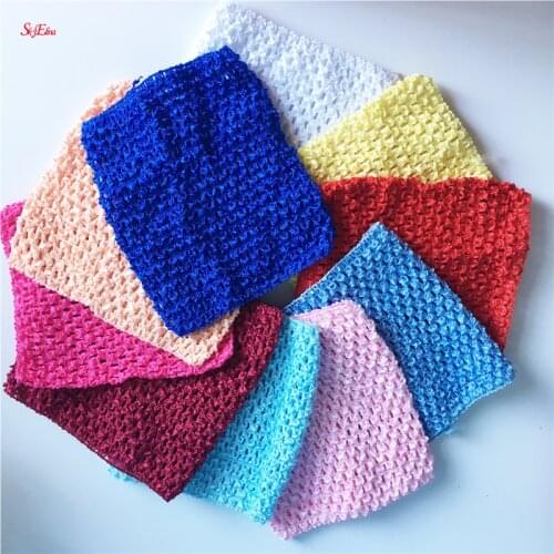 6inch Chest children 15*15CM 30 Color Elastic Wrapped Chest Knit Girl Crochet Headband Tutu Tube Tops DIY Skirt Dress 6zSH940