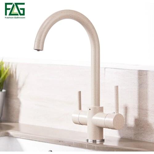 FLG Kitchen Faucet With Tap For Drinking Water 3 Way kitchen faucet with filtered water Cold and Hot Kitchen Faucet Mixer Taps
