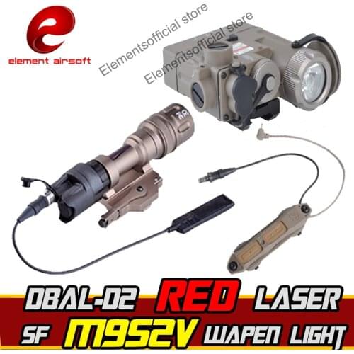 Element Surefir M952V Hunting Flashlight IR Laser Led Torch DBAL-D2 Softair wapens Double Control Switch Tactical Weapon Lights