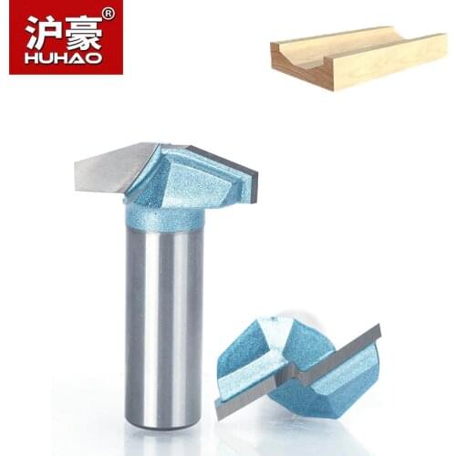 HUHAO 1pc 1/2" Shank Trimmer Router Bits For Wood 20 Degree Cleaning Botton Tungsten Carbide Woodworking Engraving Endmill Tool