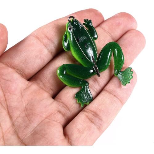 3pcs 6cm/5g Pesca Fishing Lure Artificial Fishing Silicone Bait Frog Lure with Hook Soft Fishing Frog Lures fishing tackle