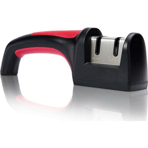 Kitchen Knife Sharpener 2-Stage Diamond Coated Tungsten Steel Sharpening Blades