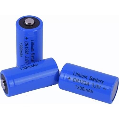 2PCS 3V CR123A Lithium battery cell 1300mah CR123 CR17335 dry primary battery for camera