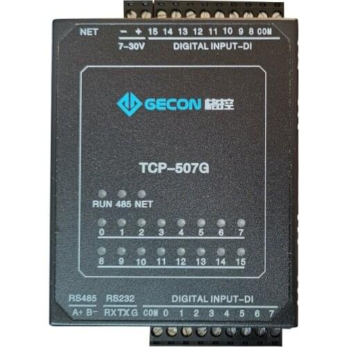 Ethernet module 16DI industrial acquisition control module RS485 RS232 ModbusRTU TCP UDP protocol IO unit