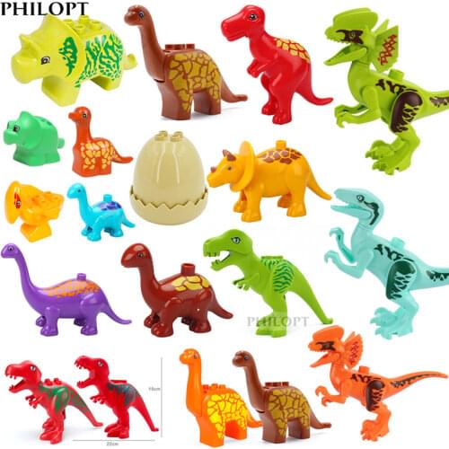 Zoo Animals Series Set Big Size Building Blocks Assemble Accessories Cute Birds Beasts Elephant Tiger Bricks Education Toys Kids