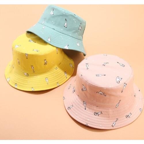 Panama Bucket Hat Men Women Summer Bucket Cap Banana Print Yellow Hat Bob Hat Hip Hop Gorros Fishing Fisherman Hat D420