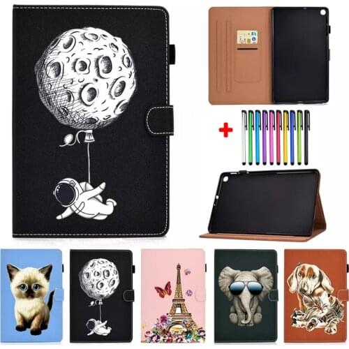 Tablet Coque For Samsung Galaxy Tab A7 Lite Case Paint Wallet Slots Cover For Samsung Tab A7 Lite 8.7 inch 2021 SM-T220 SM-T225