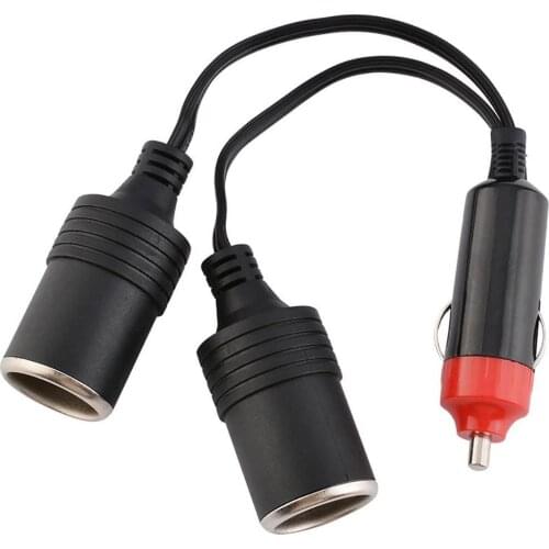 1 to 2 DC 12V Car Cigarettes Lighter Power Charger Port Splitter 2 Ways Adapter Car Accessories Interior