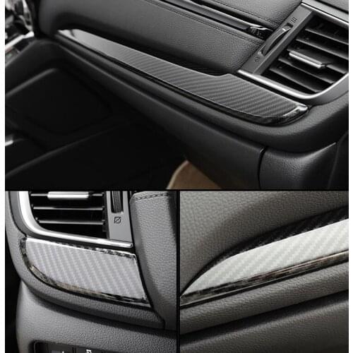 Luxury ABS Carbon Fiber Chrome For Honda CRV 2017 Car Center Console Dashboard Trim Strip Car Styling Accessories