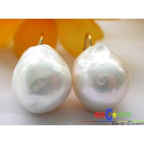 D0091 18MM baroque keshi reborn Keshi pearl earring