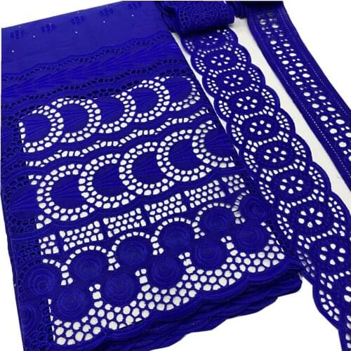 Swiss Voile Lace Fabric 2021 High Quality African Lace Fabric Embrodiery +5yds Large barcod+5yds Small barcode For Dress L19-13