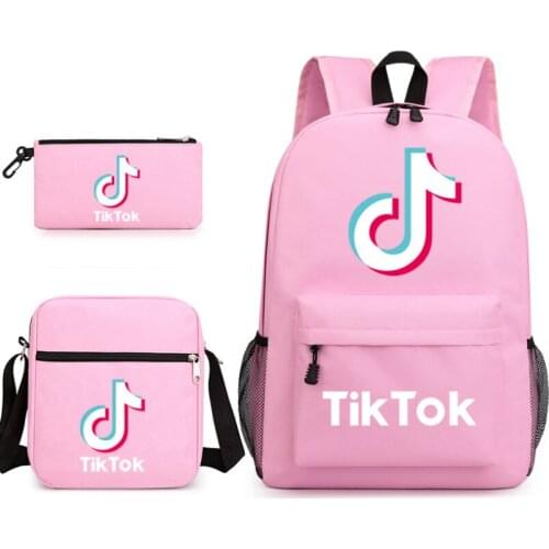 TIK TOK Primary School Bags For Boys Girls Custom 3pcs/Set Fashion Soft Backpacks Childrens 3D Printe Mochila infantil