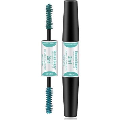 Slim stereotyped mascara does not dizzy dyed multi-color waterproof double-headed lasting mascara brush