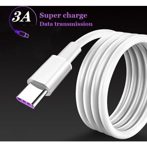 USB Type C Cable For Samsung Galaxy S10 9 Fast Charging Data Cable For Huawei Mate 20 Pro Mobile Phone Charger Cord USB-C