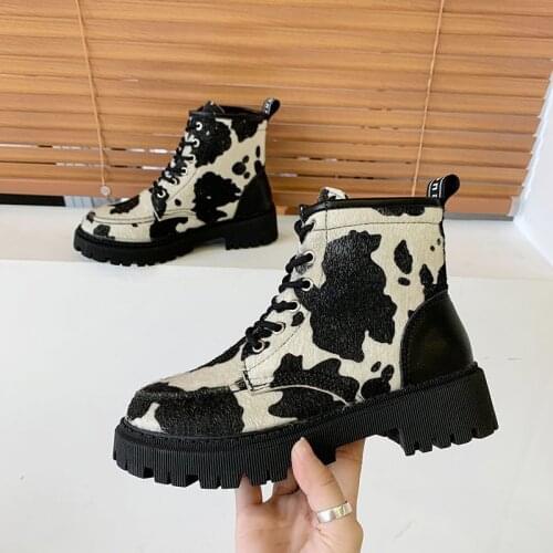 Women Ankle Boots Mixted Color Western Cowboy Short Boots Shoes Woman Brand Vogue New Motorcycle Autumn Winter Female Shoes
