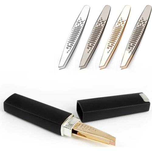 1 Set Eyebrow Tweezer Colorful Hair Beauty Fine Hairs Puller Stainless Steel Slanted Eye Brow Clips Removal Cosmetic Makeup Tool
