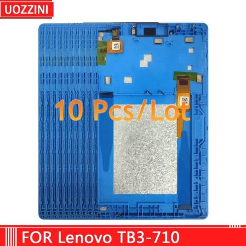 10Pcs/Lots LCD For Lenovo Tab 3 710 TB3-710F TB3-710 TB3-710L LCD Display Touch Screen Digitizer Assembly with Frame Replacement