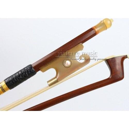 1x 4/4 Violin Bow Shell Violin Frog Round Stick Brazil wood Fast Response ViolinParts