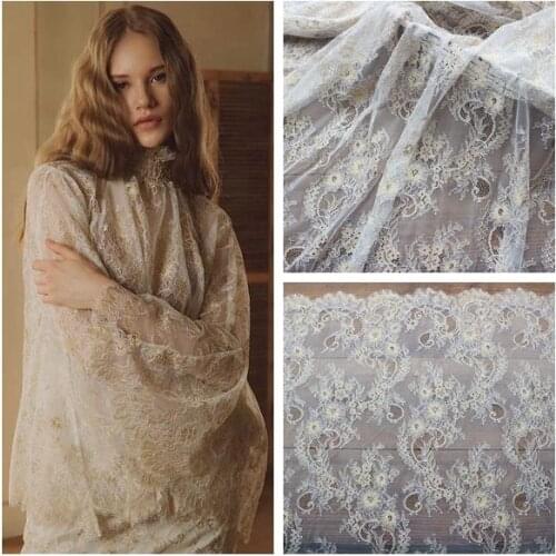 3 m / Gold yarn full of high-end clothing designer fabric width 1.5 meters long 3 meters DIY home decoration dress accessories