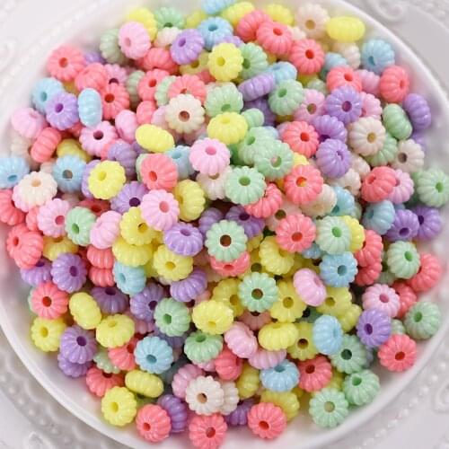 30-150Pcs/Lot Mixed Color Round Loose Spacer Small Screw Abacus Acrylic Beads With Hole For Diy Jewelry Handmade Accessories