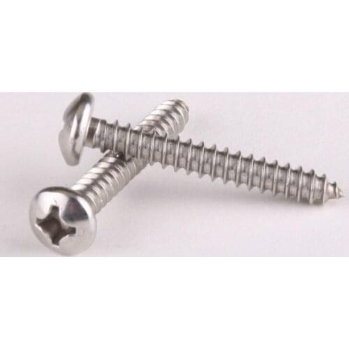 5PCS 5.5mm Thickness Stainless Steel 304 Round Head Self-Tapping Screws / Pan Head Self-Tapping Screw M5.5 * 40