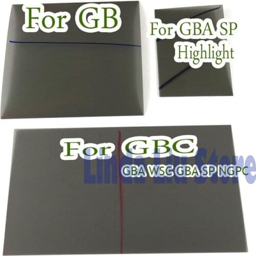 5pcs Game screen polarizer Backlit Screen Modify Part Polarizing film For GB GBA SP Highlight GBC GBA WSC GBA SP NGPC