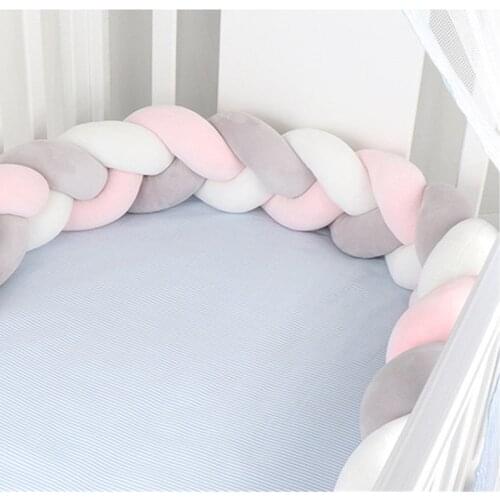 1M/2M/5M Bed Bumper Bumpers In The Crib Kids For Newborn Baby Pillow Cushion Cot Kids Decor Infant Knotted Room Things Protector