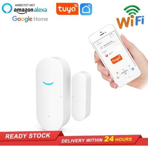 Tuya Smart WiFi Door Sensor Door Open / Closed Detectors alarm smart home linkage compatible with Alexa Google Home