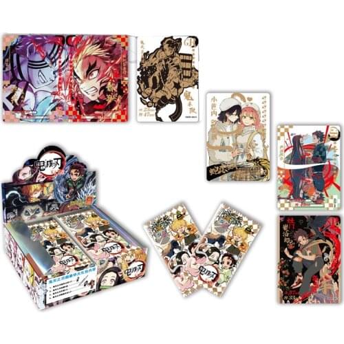 Demon Slayer Card Game Collection Cards Letters Games Children Anime Collection Kids Gift Playing Toy