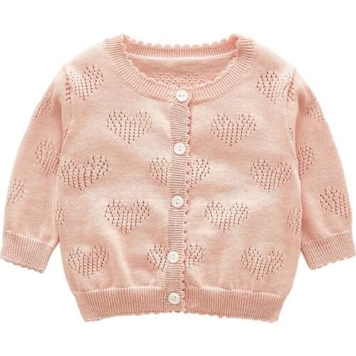 Kids Baby Coats Knitted Cardigan Autumn Tops Solid Children New Fashion Spring Boy Girl Long Sleeve Knitted Kids Cardigan Coat