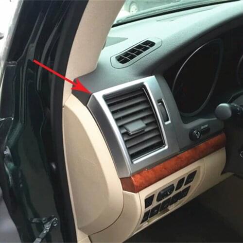 For Toyota Land Cruiser LC200 2008-2016 ABS Chrome Car Interior Air conditioning AC Vents Cover Trim Decoration Auto styling