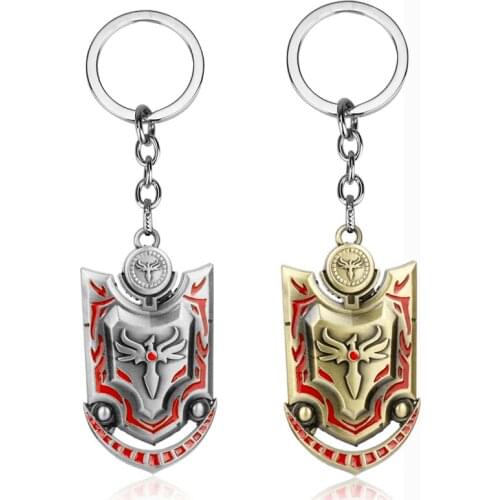 Dongsheng LOL Valkyrie Leona Sword Blade Shield Keychain Game Weapon Toy Pendant Keyring Key Rings For Men -50