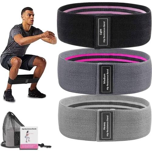 Elastic Workout Bands Fabric Resistance Bands Set Loop Equipment Fit Body Home Training Gym Fitness Booty Legs Thighs Butt