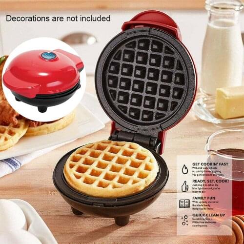 Mini Electric Non-Stick Waffle Maker Mold Pancake Bakeware Pan Bubble Egg Cake Oven Breakfast Waffle Machine Kitchen Accessories