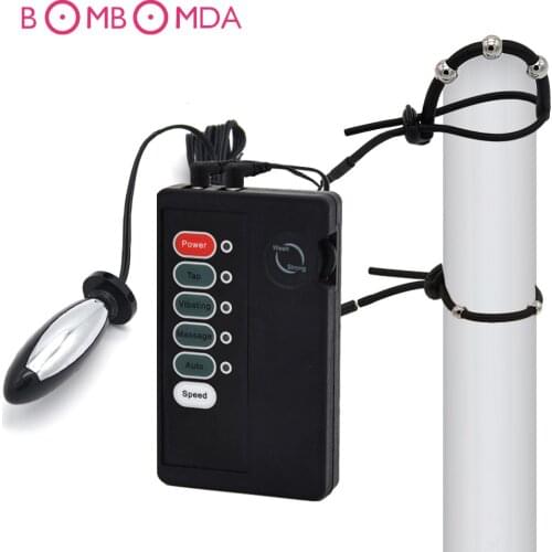 Electro Shock Dildo Butt Anal Plug Medical Themed Toys Electric Shock Penis Rings Electro Shock Vibrator Sex Toys For Men Dick