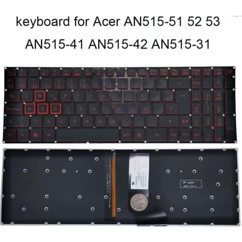 Backlit keyboard Spain Spanish keyboards backlight for Acer Nitro 5 AN515 51 53 AN515-52 AN515-31 AN515-42 41 red keys IV5T-A50B